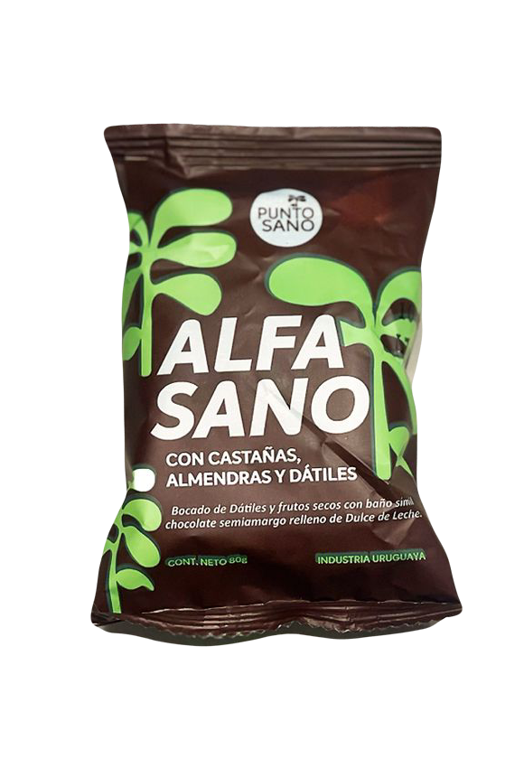 Alfasano de Datiles y Frutos Secos Chocolate Negro 85grs