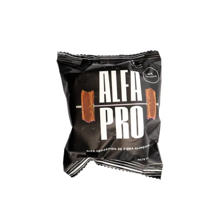 AlfaPro - Alfajor de Proteina 80grs - Chocolate Negro - Caja x8 unid